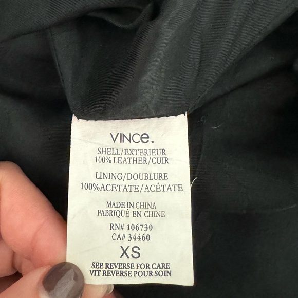 VINCE Leather Evening Jacket - Picture 7 of 7